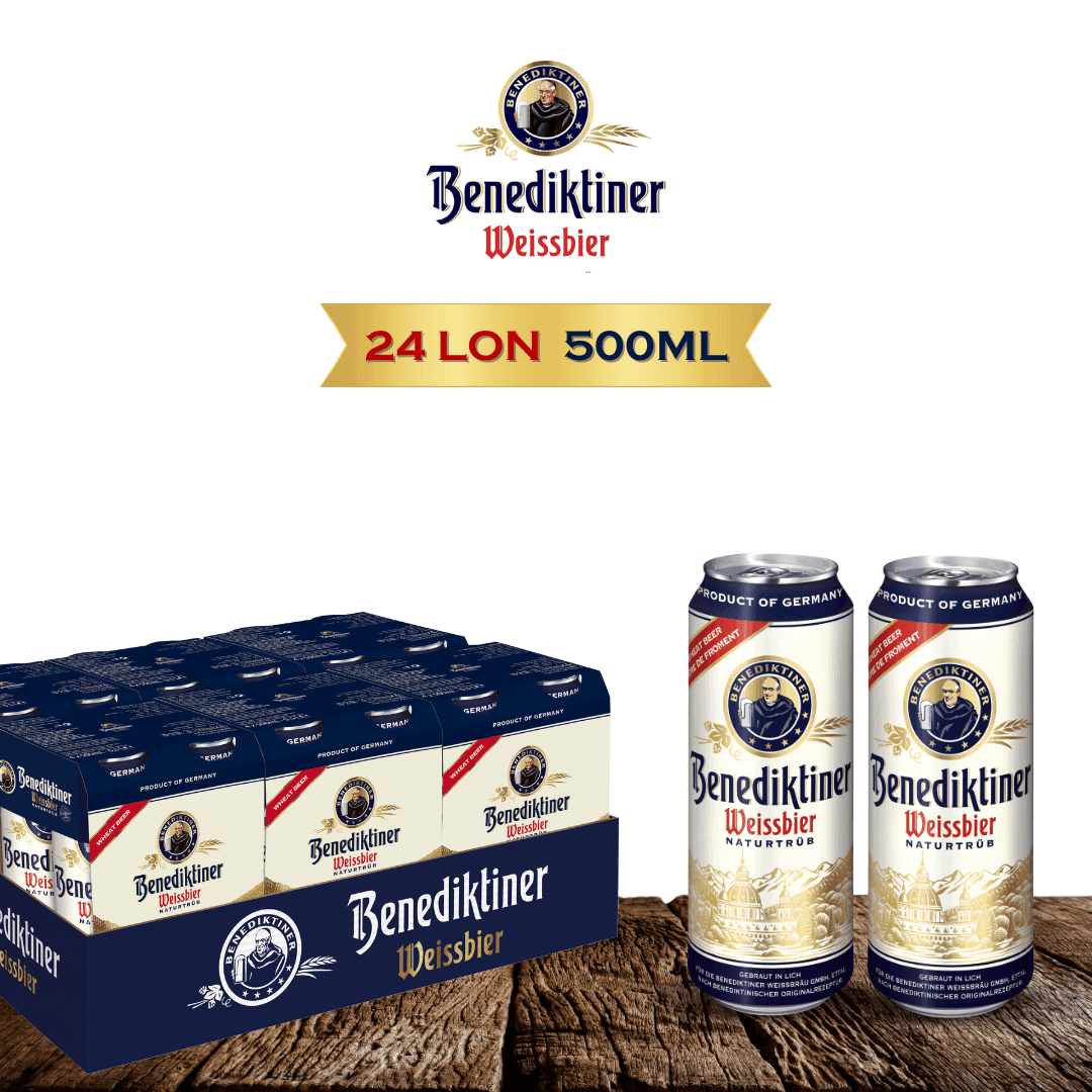 Benediktiner Weissbier Naturtrüb — Két 24 Lon 500ml